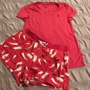Ralph Lauren Girls Shorts & Matching Shirt 16